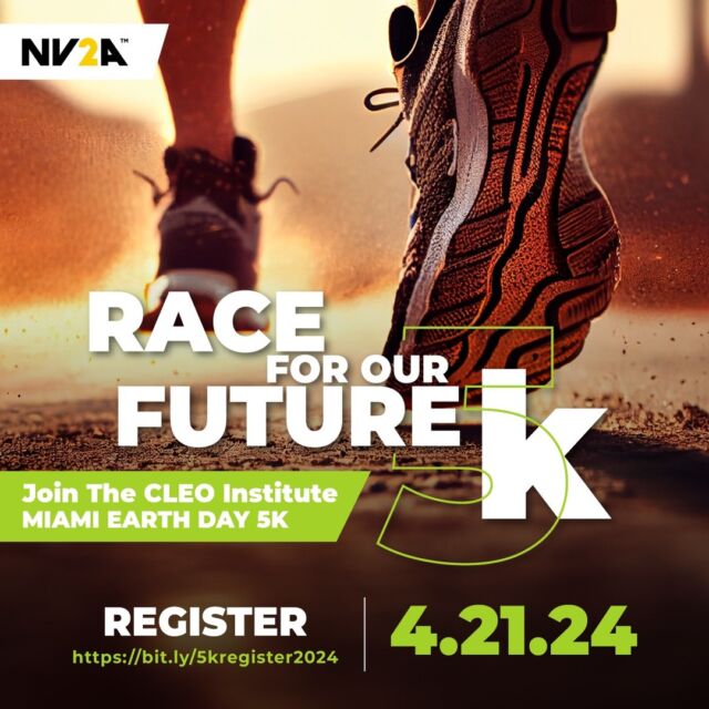 NV2A is proud to sponsor The Cleo Institute’s Race for our Future - Miami Earth Day 5k! Your participation will help raise crucial funds for climate resilience education initiatives across Miami-Dade. From innovative campaigns to Cleo’s Climate Resilient Schools programs in partnership with Miami-Dade Public Schools STEAM department, and the Empowering Resilient Women’s program for vulnerable communities, your support will make a real difference. Join us on April 21st and let's make an impact together! To register, please visit: https://bit.ly/5kregister2024 🏃‍♂️🌍 ​

#RaceForOurFuture #MiamiEarthDay5k #ClimateResilience​